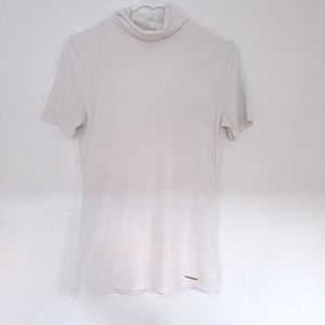 Michael Kors white turtleneck short sleeves Size S